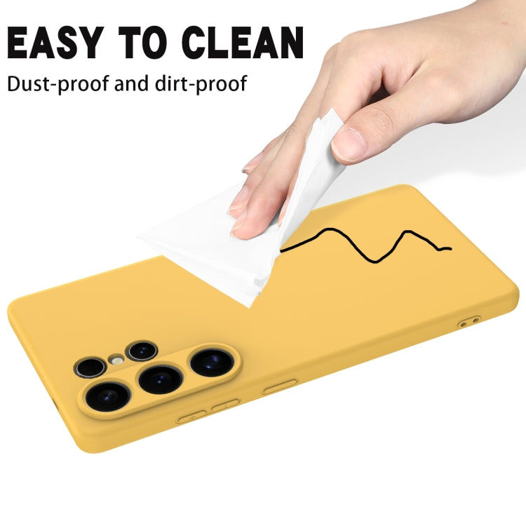 For Samsung Galaxy S25 Ultra Solid Color Liquid Silicone Dropproof Full Coverage Phone Case