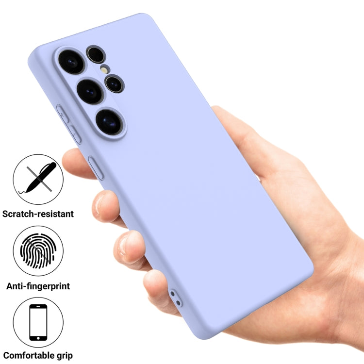 For Samsung Galaxy S25 Ultra Solid Color Liquid Silicone Dropproof Full Coverage Phone Case