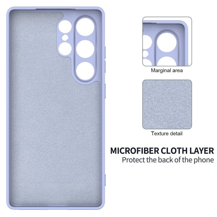 For Samsung Galaxy S25 Ultra Solid Color Liquid Silicone Dropproof Full Coverage Phone Case