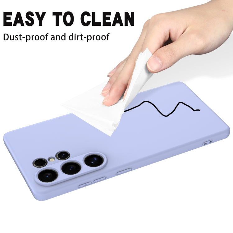 For Samsung Galaxy S25 Ultra Solid Color Liquid Silicone Dropproof Full Coverage Phone Case