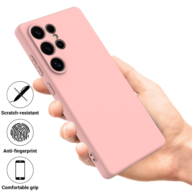 For Samsung Galaxy S25 Ultra Solid Color Liquid Silicone Dropproof Full Coverage Phone Case