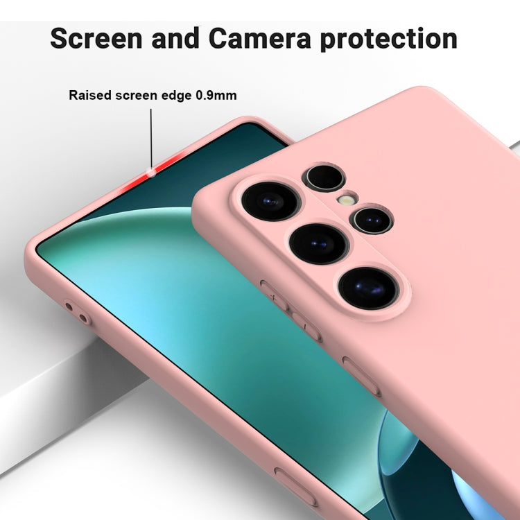 For Samsung Galaxy S25 Ultra Solid Color Liquid Silicone Dropproof Full Coverage Phone Case