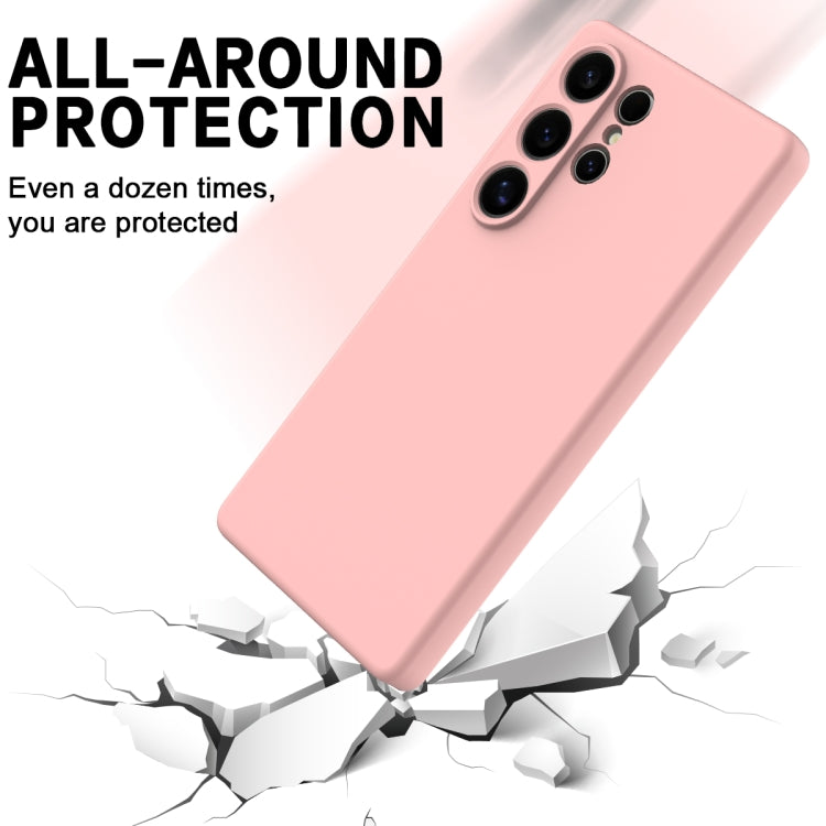 For Samsung Galaxy S25 Ultra Solid Color Liquid Silicone Dropproof Full Coverage Phone Case