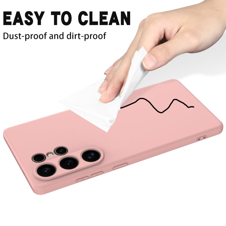 For Samsung Galaxy S25 Ultra Solid Color Liquid Silicone Dropproof Full Coverage Phone Case