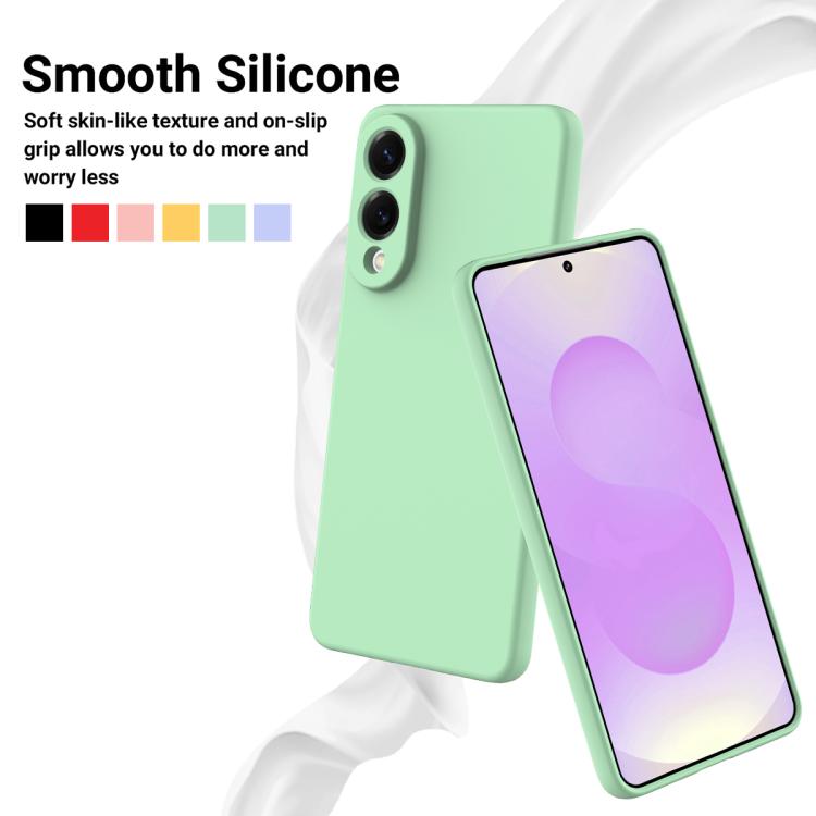 For Samsung Galaxy S25 Edge 5G Solid Color Liquid Silicone Dropproof Full Coverage Phone Case