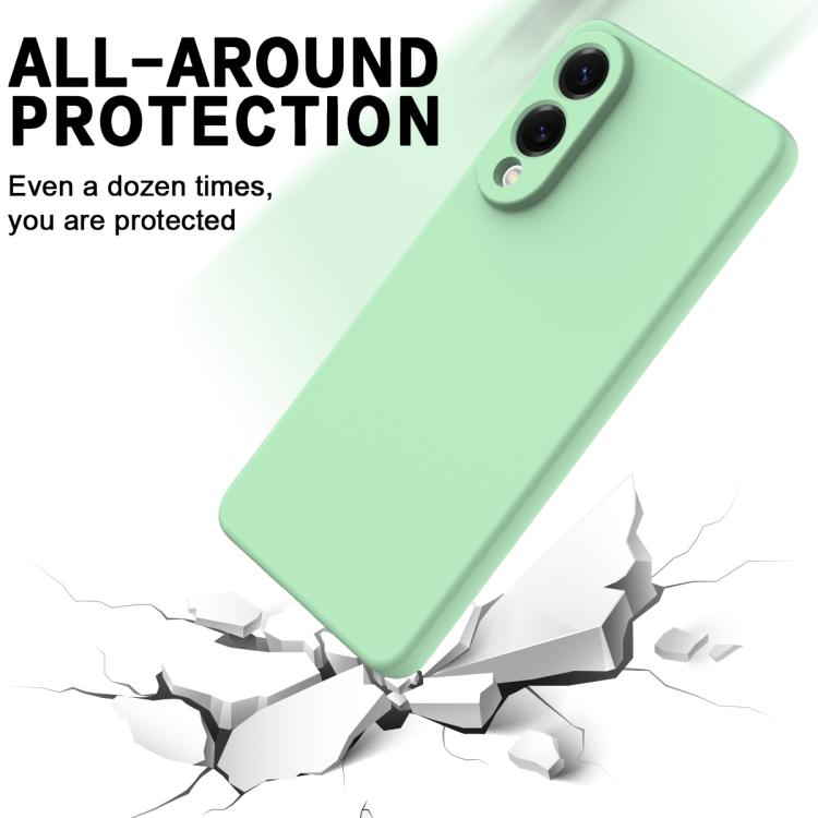 For Samsung Galaxy S25 Edge 5G Solid Color Liquid Silicone Dropproof Full Coverage Phone Case