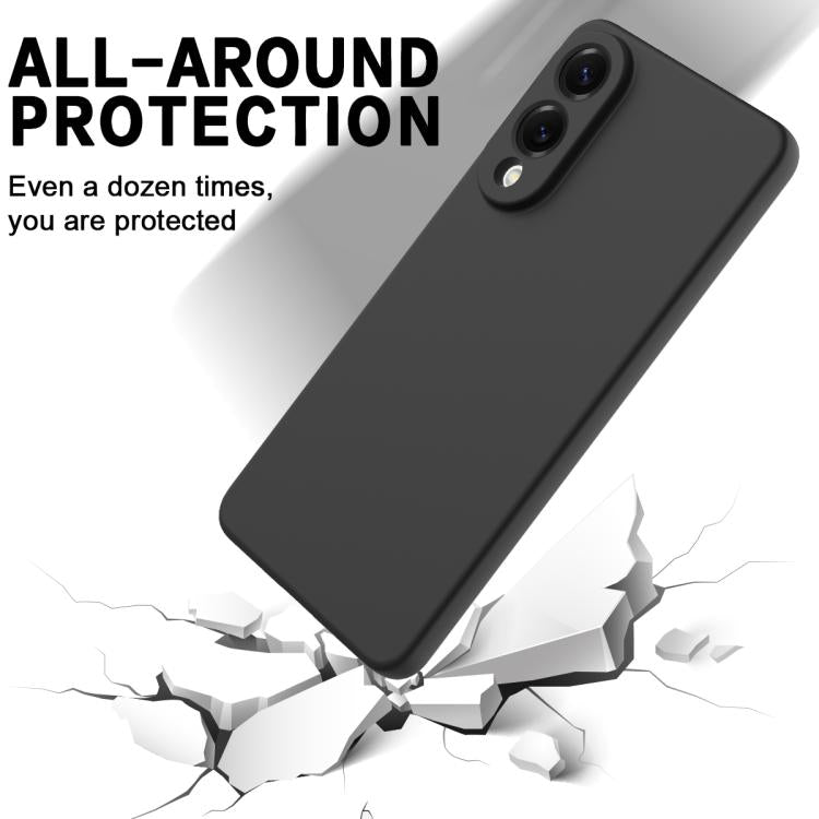 For Samsung Galaxy S25 Edge 5G Solid Color Liquid Silicone Dropproof Full Coverage Phone Case