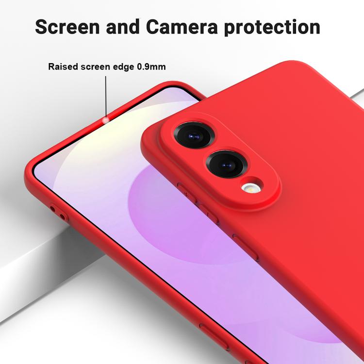 For Samsung Galaxy S25 Edge 5G Solid Color Liquid Silicone Dropproof Full Coverage Phone Case