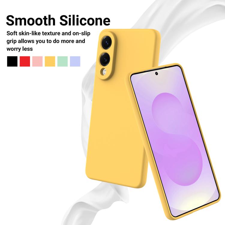 For Samsung Galaxy S25 Edge 5G Solid Color Liquid Silicone Dropproof Full Coverage Phone Case
