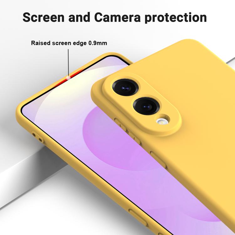 For Samsung Galaxy S25 Edge 5G Solid Color Liquid Silicone Dropproof Full Coverage Phone Case
