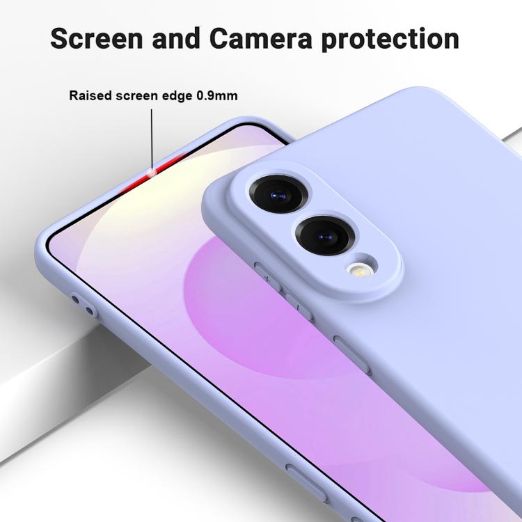 For Samsung Galaxy S25 Edge 5G Solid Color Liquid Silicone Dropproof Full Coverage Phone Case