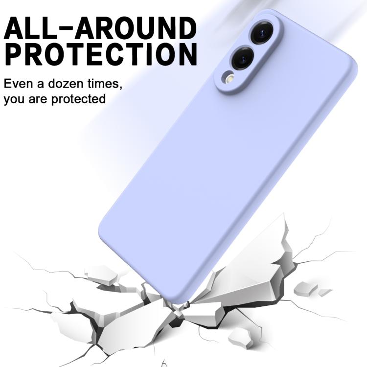 For Samsung Galaxy S25 Edge 5G Solid Color Liquid Silicone Dropproof Full Coverage Phone Case
