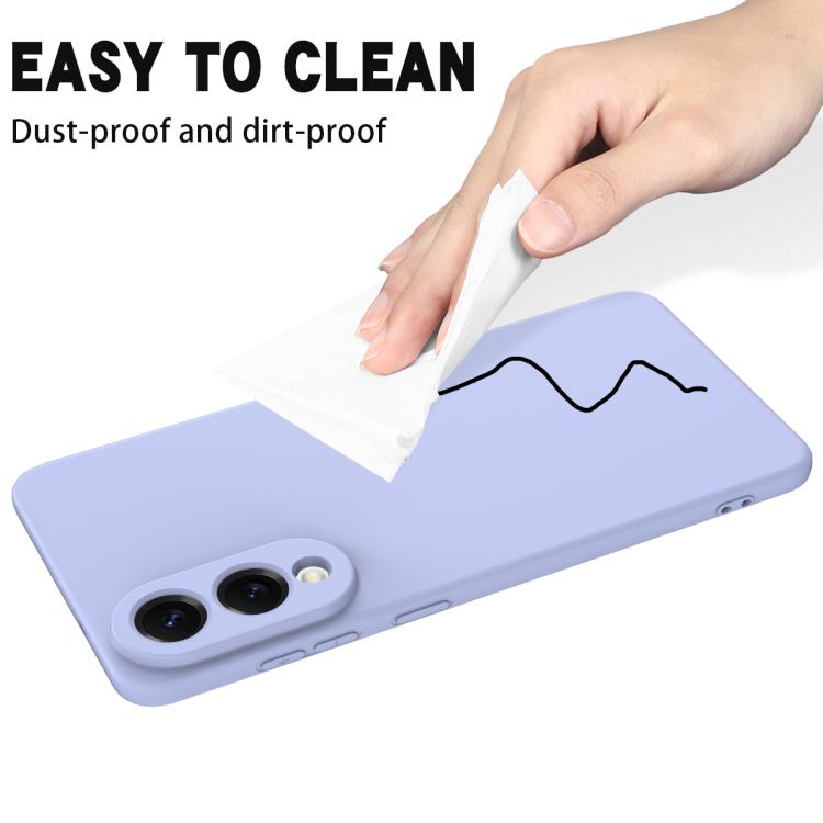 For Samsung Galaxy S25 Edge 5G Solid Color Liquid Silicone Dropproof Full Coverage Phone Case