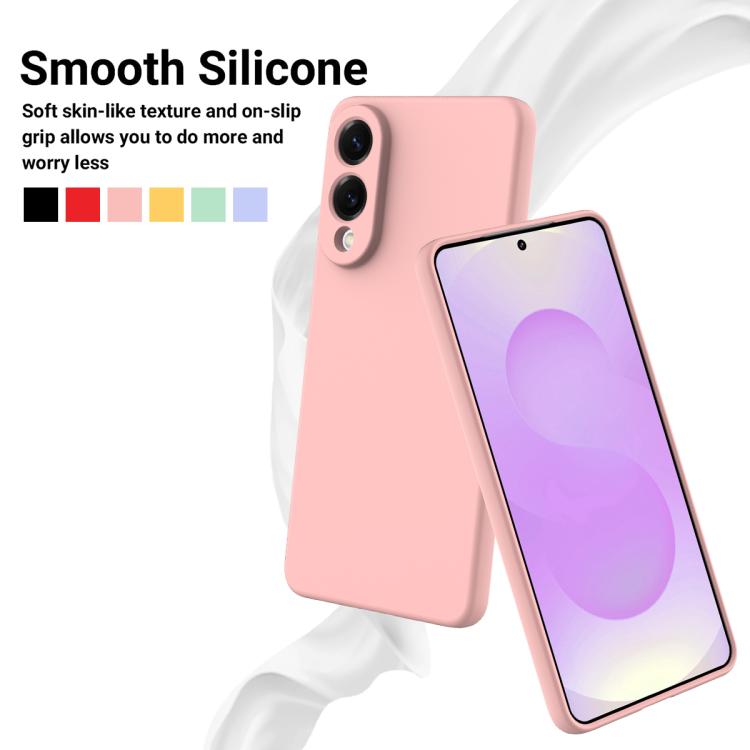 For Samsung Galaxy S25 Edge 5G Solid Color Liquid Silicone Dropproof Full Coverage Phone Case