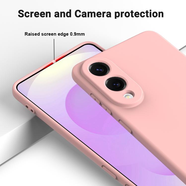 For Samsung Galaxy S25 Edge 5G Solid Color Liquid Silicone Dropproof Full Coverage Phone Case