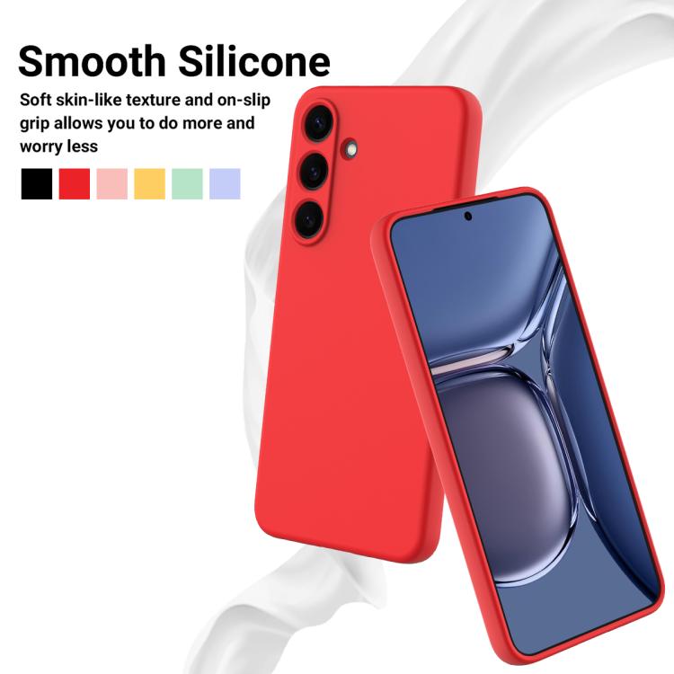 For Samsung Galaxy S25 FE 5G Solid Color Liquid Silicone Dropproof Full Coverage Phone Case