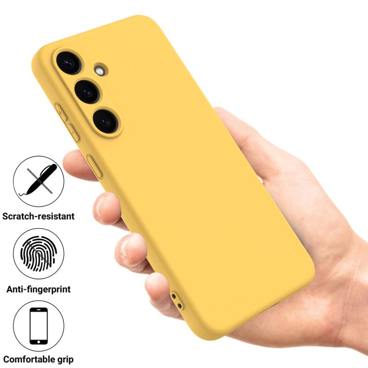 For Samsung Galaxy S25 FE 5G Solid Color Liquid Silicone Dropproof Full Coverage Phone Case