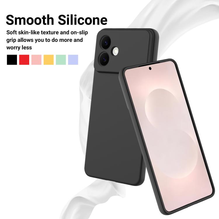 For Samsung Galaxy S26 Egde 5G Solid Color Liquid Silicone Dropproof Full Coverage Phone Case