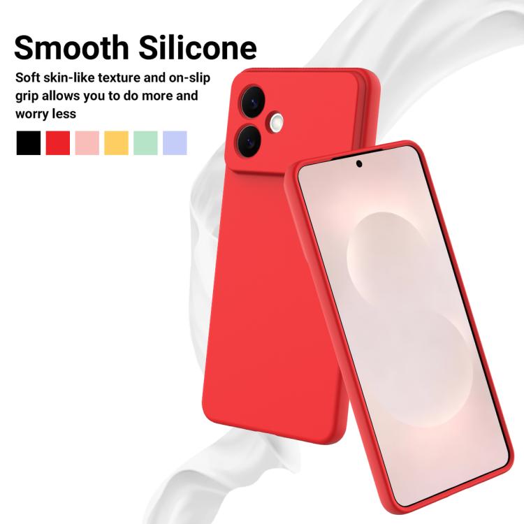 For Samsung Galaxy S26 Egde 5G Solid Color Liquid Silicone Dropproof Full Coverage Phone Case