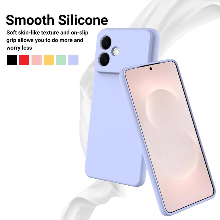 For Samsung Galaxy S26 Egde 5G Solid Color Liquid Silicone Dropproof Full Coverage Phone Case