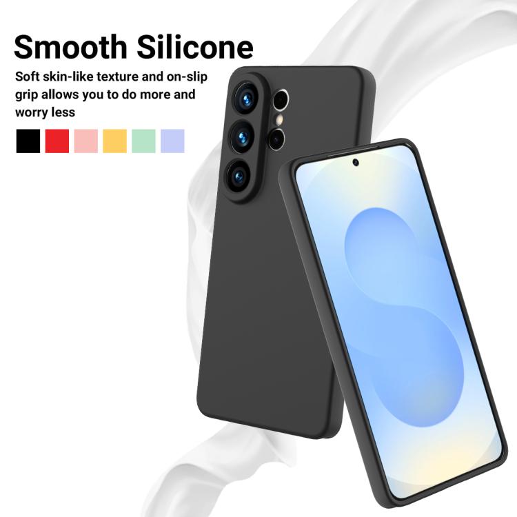 For Samsung Galaxy S26 Ultra 5G Solid Color Liquid Silicone Dropproof Full Coverage Phone Case