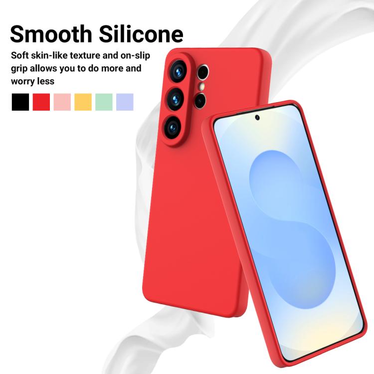 For Samsung Galaxy S26 Ultra 5G Solid Color Liquid Silicone Dropproof Full Coverage Phone Case
