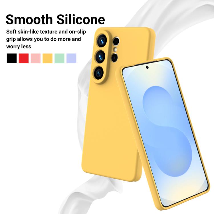 For Samsung Galaxy S26 Ultra 5G Solid Color Liquid Silicone Dropproof Full Coverage Phone Case