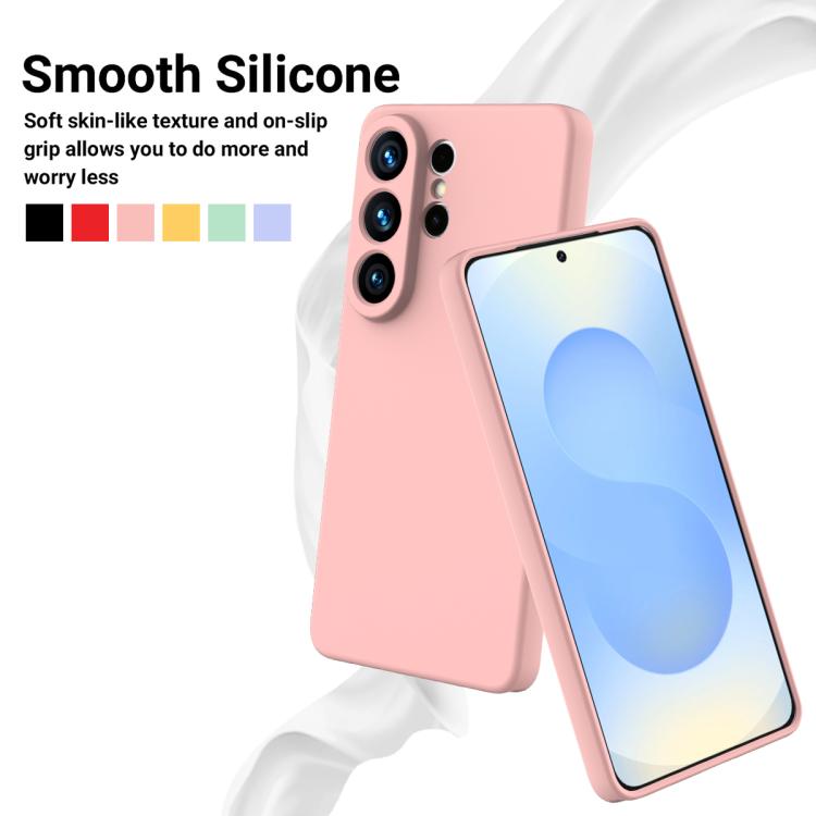 For Samsung Galaxy S26 Ultra 5G Solid Color Liquid Silicone Dropproof Full Coverage Phone Case