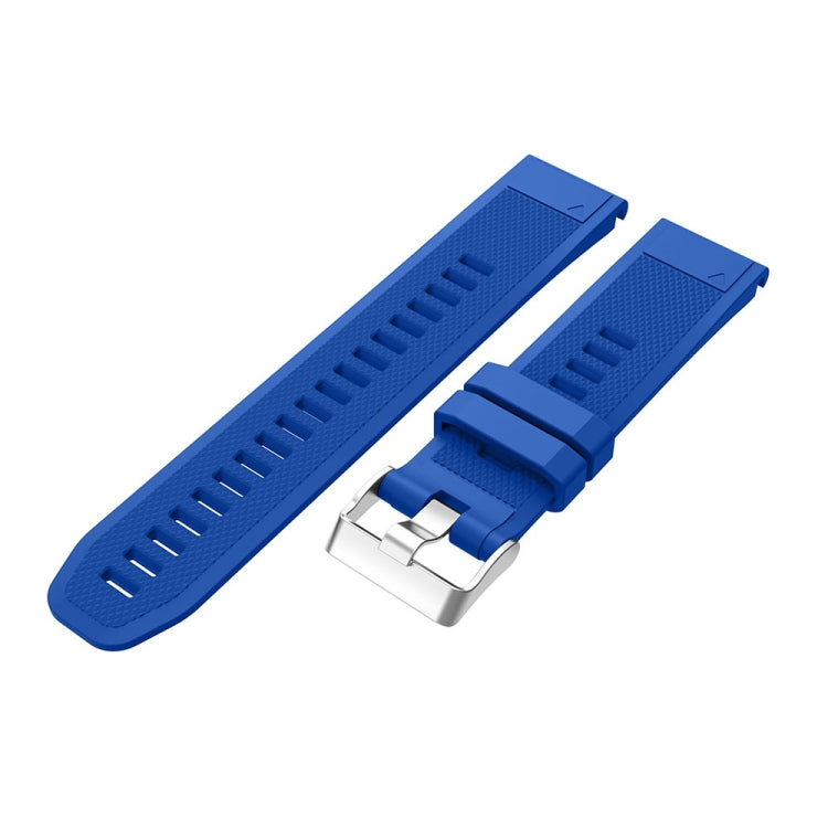 For Garmin Fenix 5 2pcs Silicone Watch Band with 2pcs Tempered Glass Film