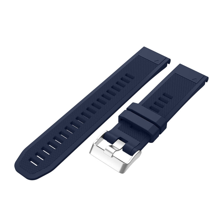 For Garmin Fenix 5 2pcs Silicone Watch Band with 2pcs Tempered Glass Film