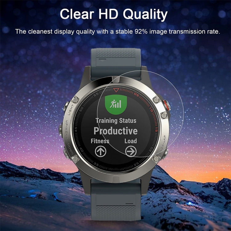 For Garmin Fenix 5 2pcs Silicone Watch Band with 2pcs Tempered Glass Film