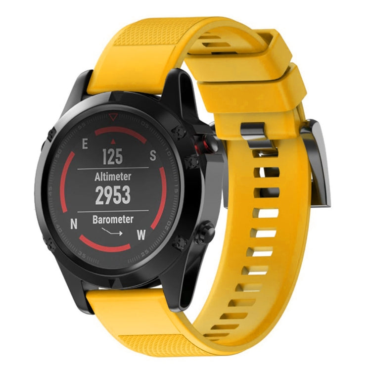 For Garmin Fenix 5X 26mm 2pcs Quick Removable Silicone Watch Band with 2pcs Tempered Glass Film