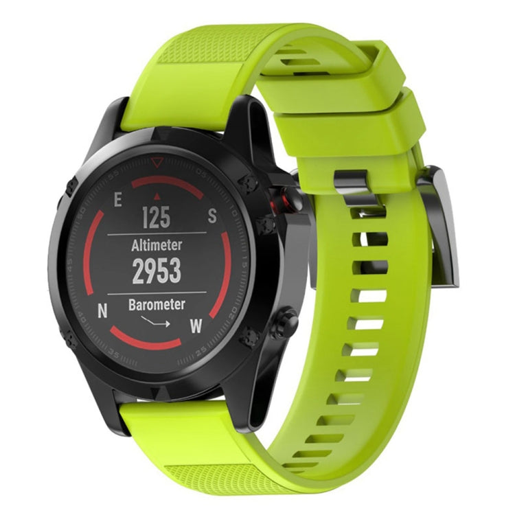 For Garmin Fenix 5X 26mm 2pcs Quick Removable Silicone Watch Band with 2pcs Tempered Glass Film