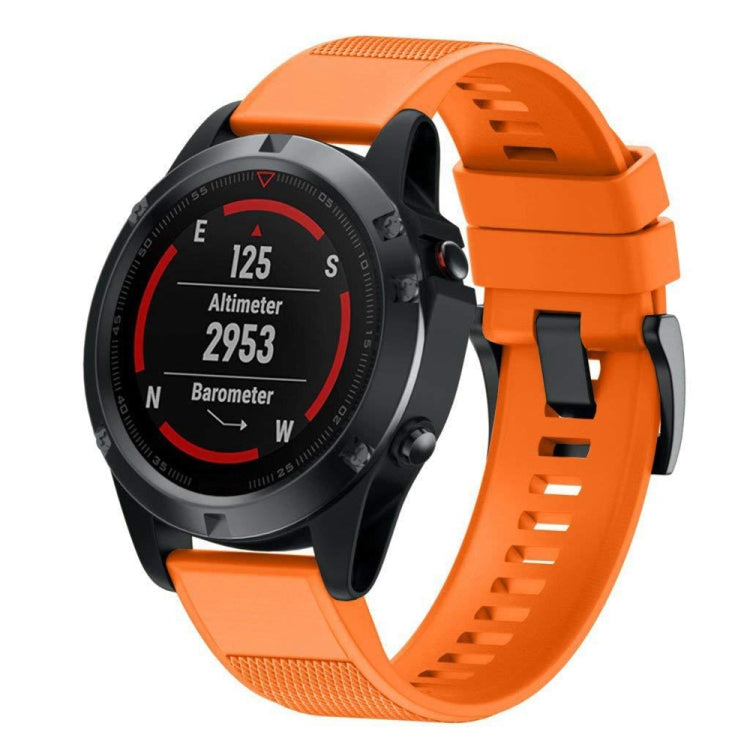 For Garmin Fenix 5X 26mm 2pcs Quick Removable Silicone Watch Band with 2pcs Tempered Glass Film