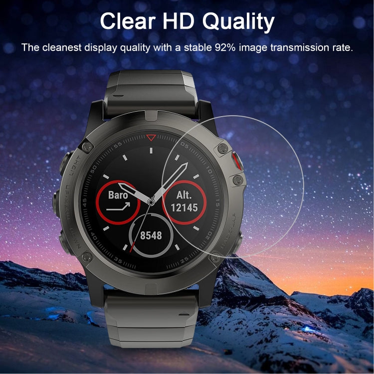 For Garmin Fenix 5X 26mm 2pcs Quick Removable Silicone Watch Band with 2pcs Tempered Glass Film