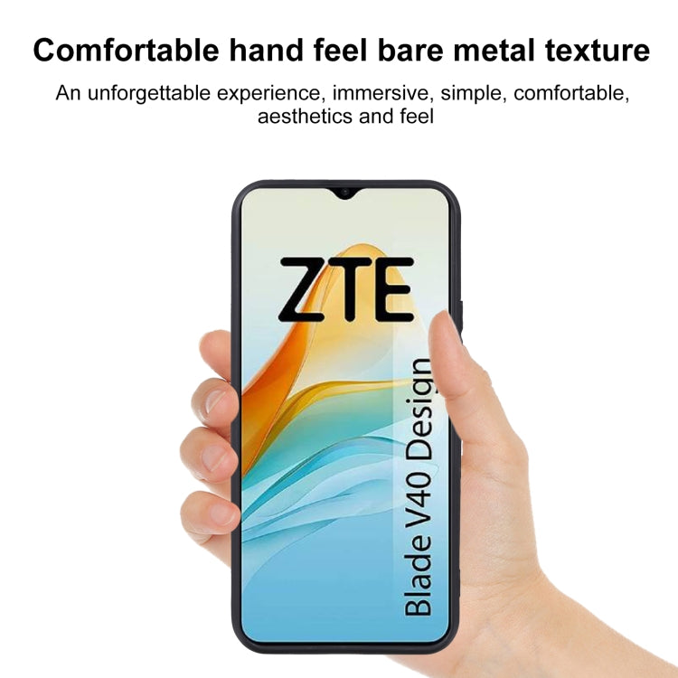 For ZTE Blade V40 Design TPU Phone Case(Black)