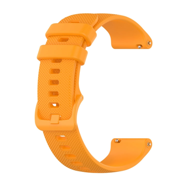 For Garmin Vivoactive 4S 2pcs Small Plaid Silicone Watch Band with 2pcs Tempered Glass Film