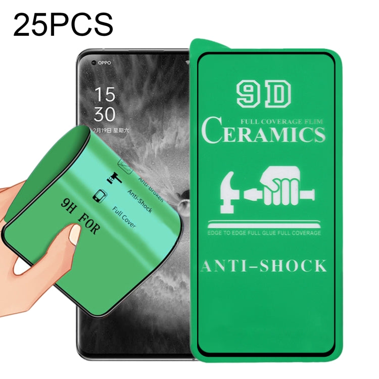 For OPPO Find X6 25pcs 9D Full Screen Full Glue Ceramic Film