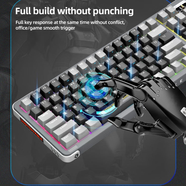 FOETOR Y98 Wireless 2.4G Multi-bluetooth Charging Gaming Keyboard