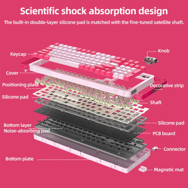 FOETOR Y98 Wireless 2.4G Multi-bluetooth Charging Gaming Keyboard