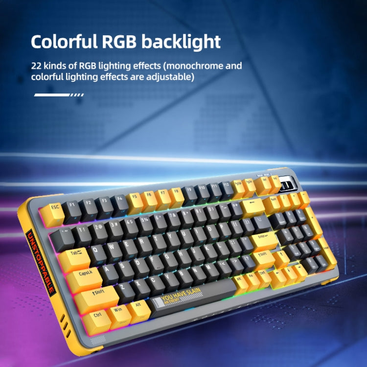 FOETOR Y98 Wireless 2.4G Multi-bluetooth Charging Gaming Keyboard