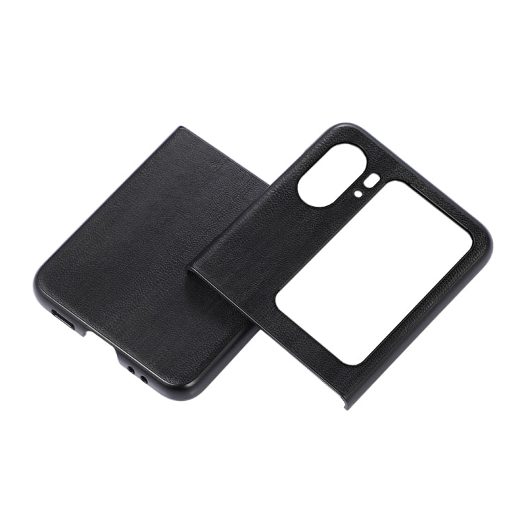 For OPPO Find N2 Flip Yellow Cow Texture PU Phone Case