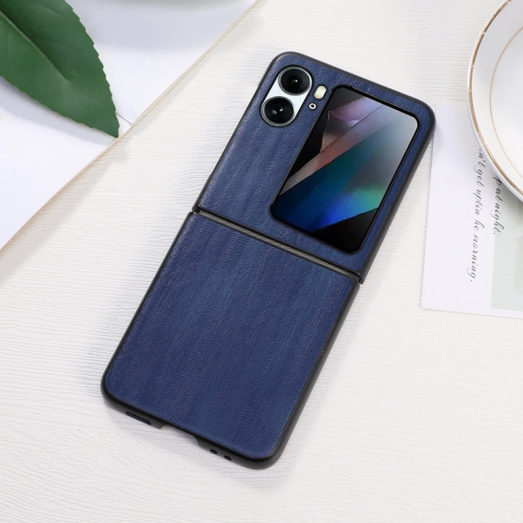 For OPPO Find N2 Flip Yellow Cow Texture PU Phone Case