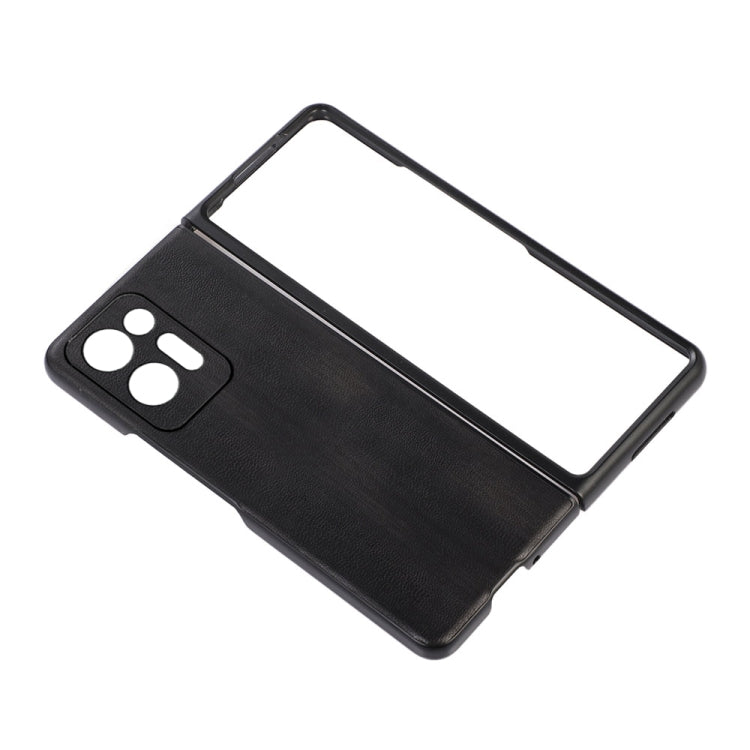 For OPPO Find N2 Yellow Cow Texture PU Phone Case