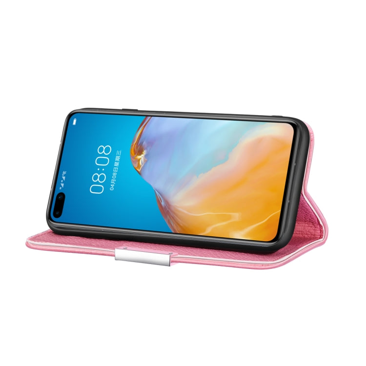 For Huawei P40 Pro Litchi Texture Solid Color Horizontal Flip Leather Case with Bracket & Card Slots & Wallet & Lanyard