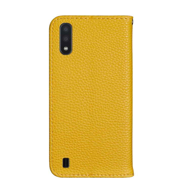 For Galaxy A01 Litchi Texture Solid Color Horizontal Flip Leather Case with Bracket & Card Slots & Wallet & Lanyard