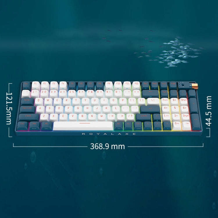 FOETOR R100 Wireless 2.4G Multi-bluetooth Charging Gaming Keyboard(White Blue)