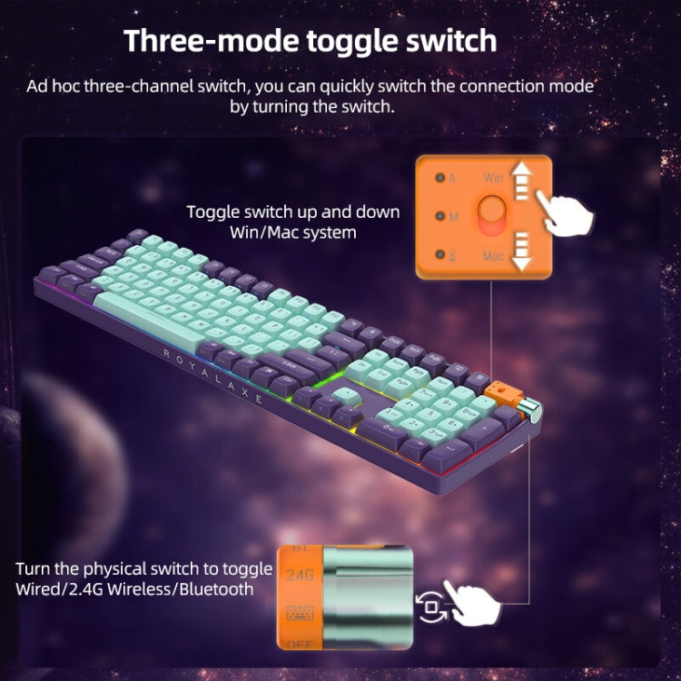 FOETOR R108 Wireless 2.4G Multi-bluetooth Charging Gaming Keyboard