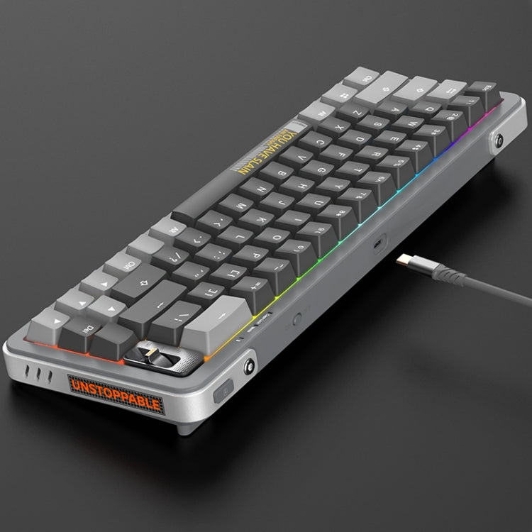 FOETOR Y68 Wireless 2.4G Multi-bluetooth Charging Gaming Keyboard