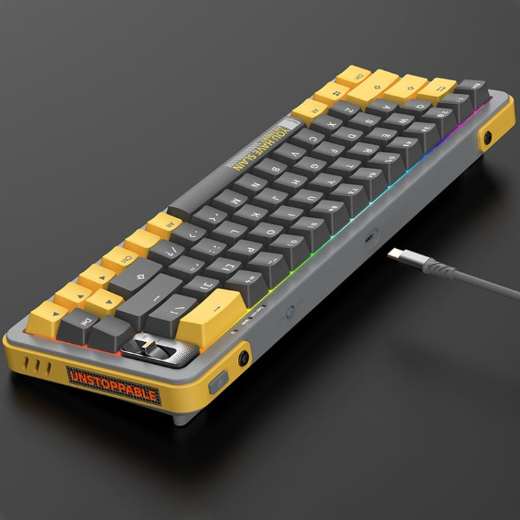 FOETOR Y68 Wireless 2.4G Multi-bluetooth Charging Gaming Keyboard